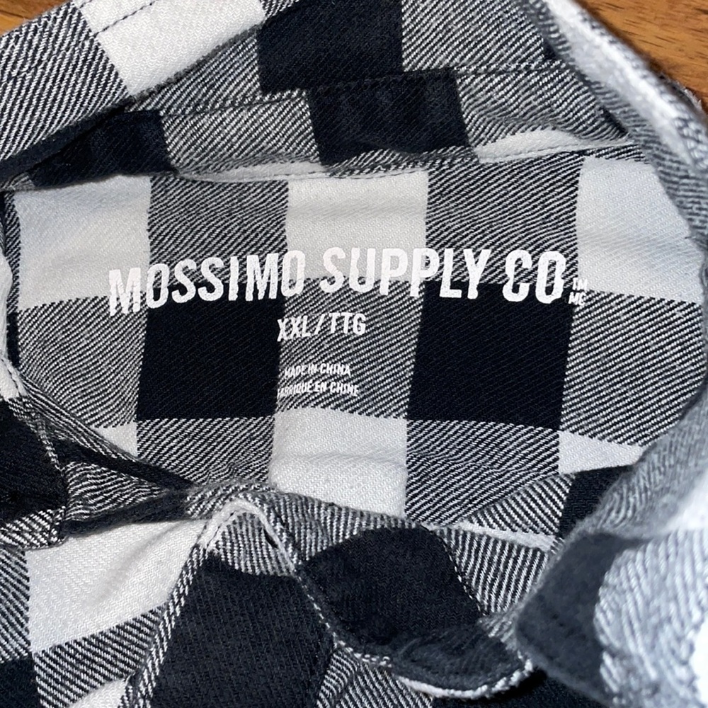 Black and white plaid shirt
